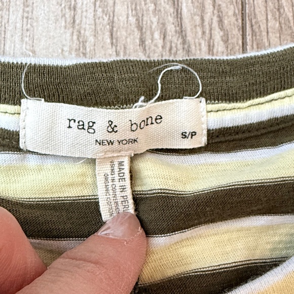 Rag & Bone Slub Striped Tee - Picture 4 of 9